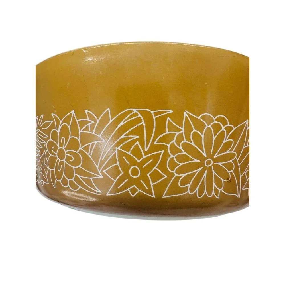 Vintage‎ Pyrex Woodland 1 Qt. Brown Casserole Dish 473-B NO Lid 5 Inch 750 ML